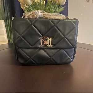 Badgley Mischka Black Quilted Shoulder Bag